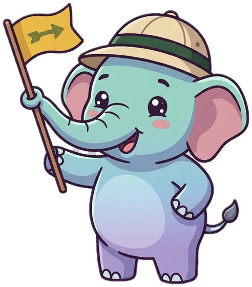 Atlas holds an expedition flag.